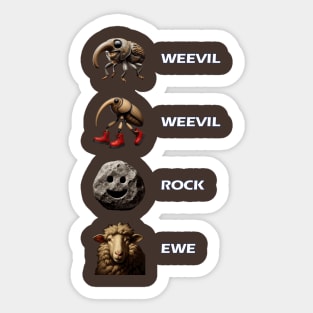 Weevil Weevil Rock Ewe Sticker